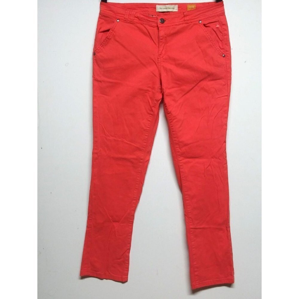 Pilcro & the Letterpress Anthropologie Jeans Coral Sz 29 stretch Skinny ankle EC